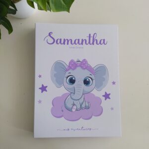Álbum Tipo Folder  Elefante Moño Lila